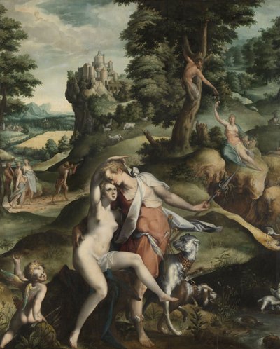 Venus and Adonis by Bartholomaeus Spranger